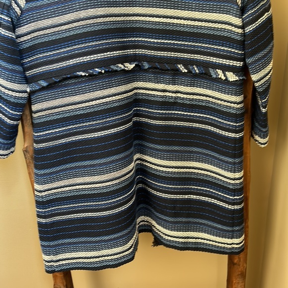 Vineyard Vines Jacket Women's Blue White Open Front Long Sleeve Pockets Size S - Picture 7 of 10